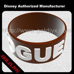 Embossed silicone bracelet