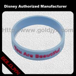 embossed silicone wristband