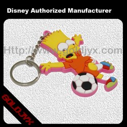 rubber sports key chain