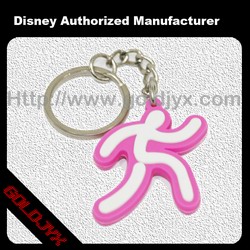 artificial PVC keychain